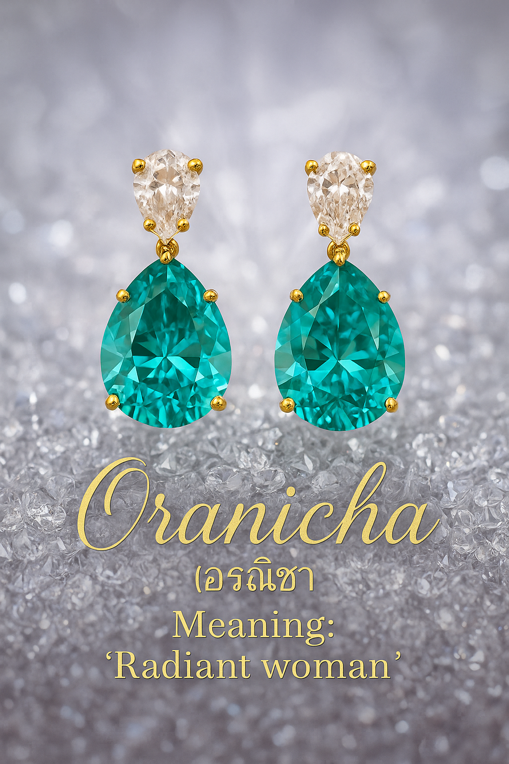 Paraiba Radiance: 27ct Gemstone & Moissanite Earrings