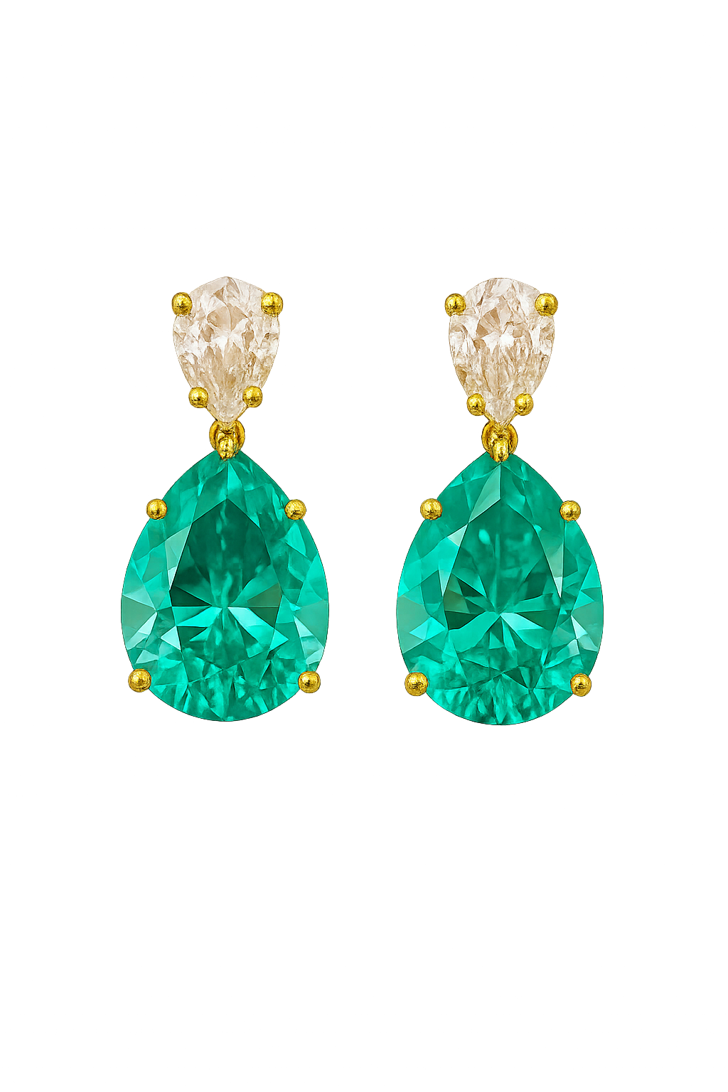 Paraiba Radiance: 27ct Gemstone & Moissanite Earrings
