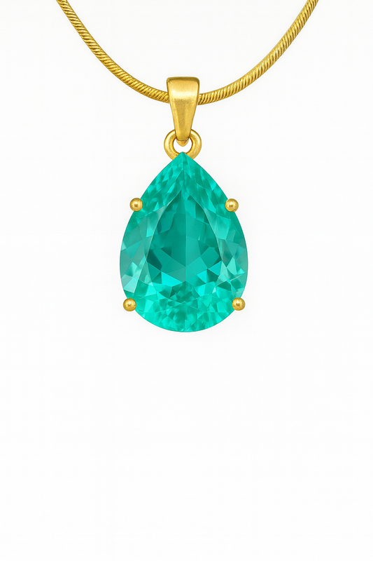 Paraiba Glow: 11.32ct Lab-Grown Pendant