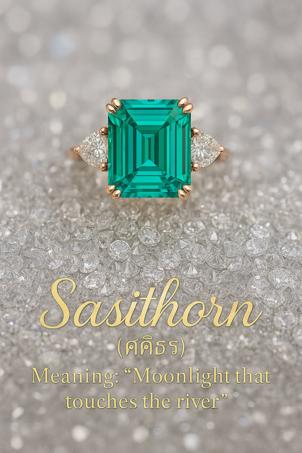 Paraiba Emerald-Cut Ring – 10.26ct with Trillion Moissanite Accents