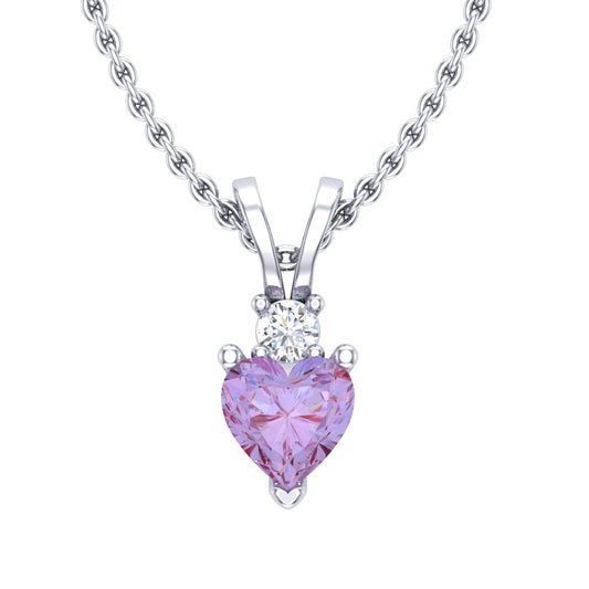 Heart of Transformation – 1.02ct Alexandrite & Moissanite Pendant