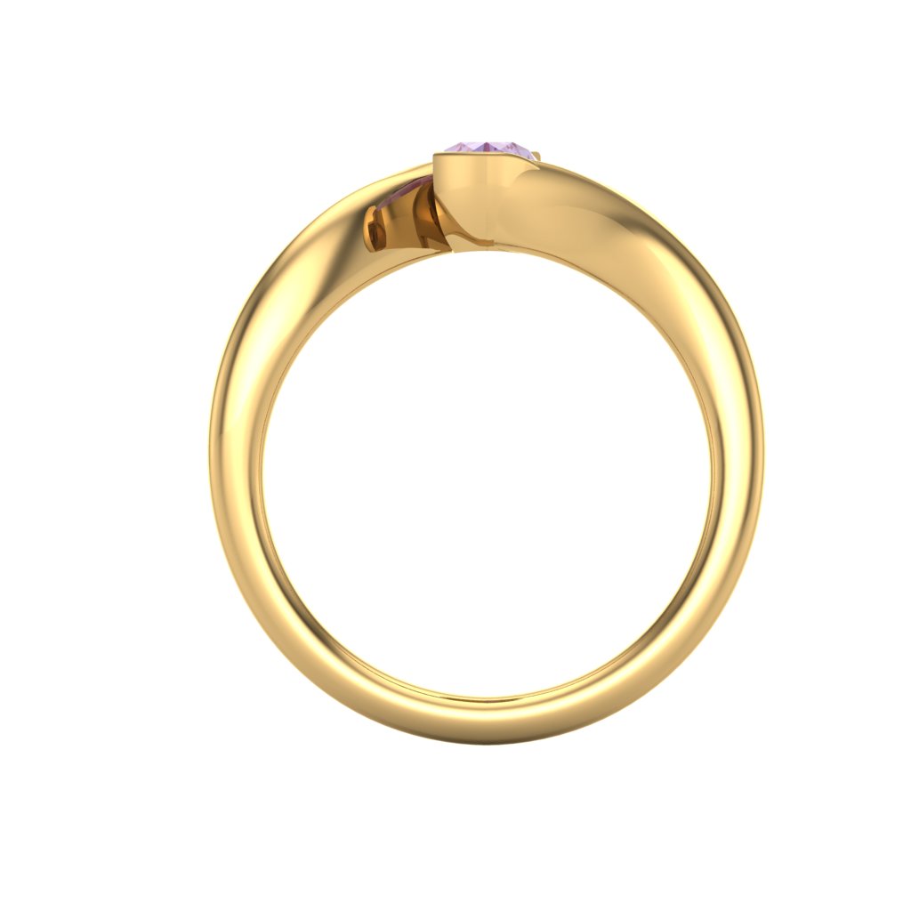 Lab-Grown 0.82ct Alexandrite Marquise Ring in 14K Yellow Gold Plating